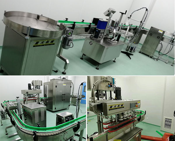 液体灌装生产线细节实拍