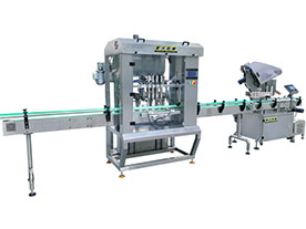 四头芝麻酱灌装旋盖生产线